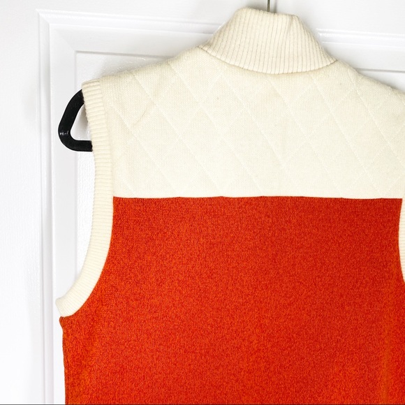 KYJ Golf Orange and Cream Color Block Zip Front Vest - Picture 7 of 7